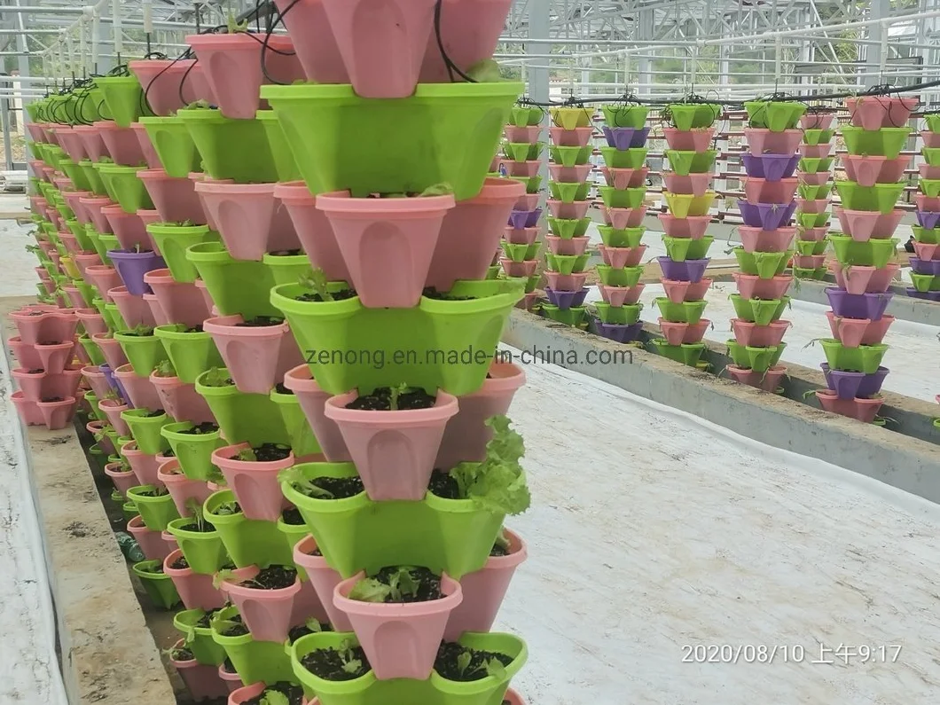 Tower Stack Stereoscopic Four Petal Flower Pot Strawberry Plant Pot for Flower Vegetables Garden Planters Maceteros Flowerpot