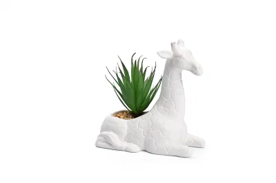 Vaso de cerâmica para flores de animais, vaso fofo para suculentas em pé e localização, suporte para plantas, vasos de flores para plantas suculentas
